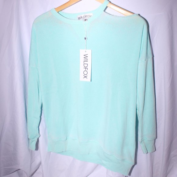 NWT Wildfox Asymmetrical Long Sleeve Knit Sweater Top Size XS - Picture 6 of 9
